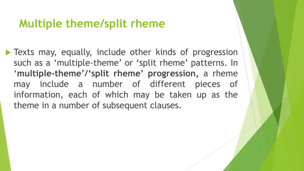 multiple theme split rheme