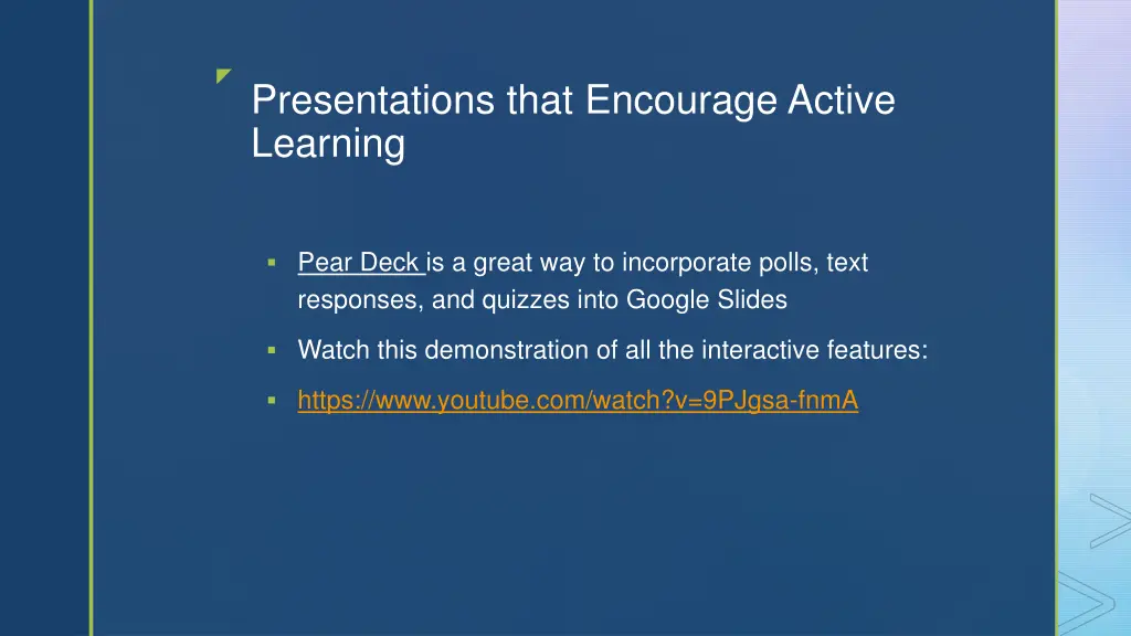 presentations that encourage active learning