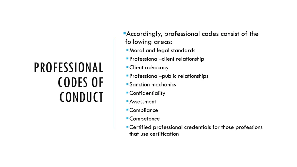 accordingly professional codes consist