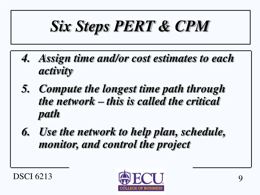 six steps pert cpm 1