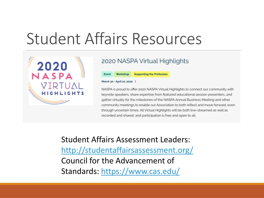 student affairs resources