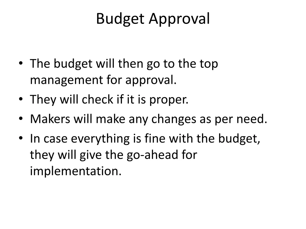 budget approval