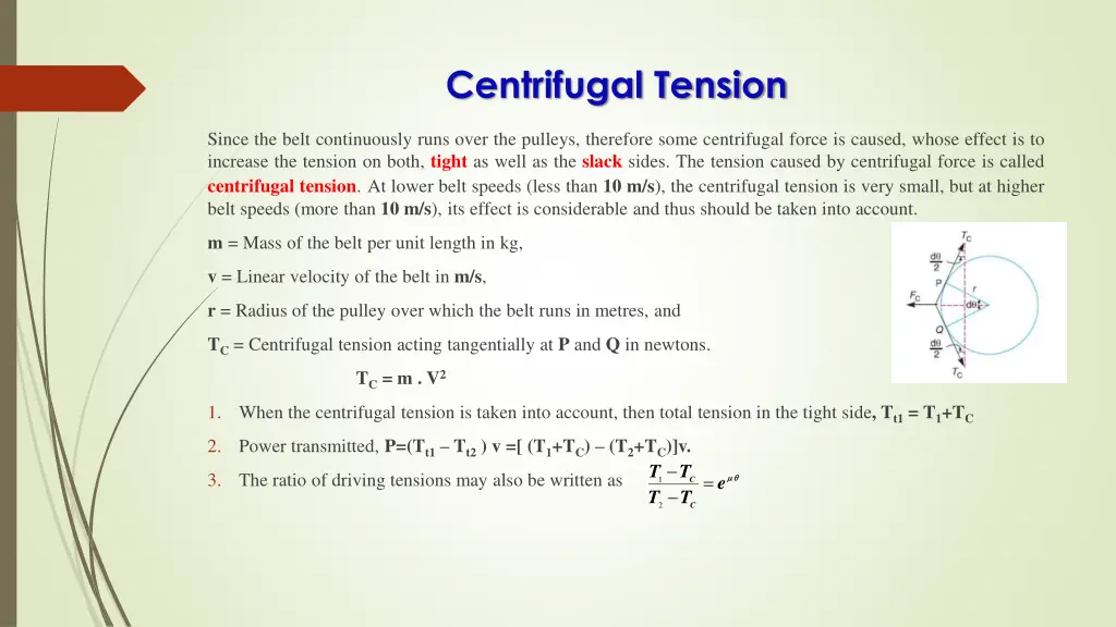 centrifugal tension