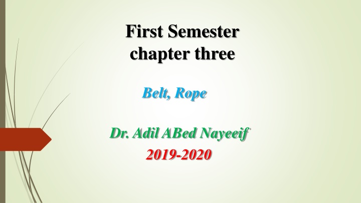 first semester chapter three