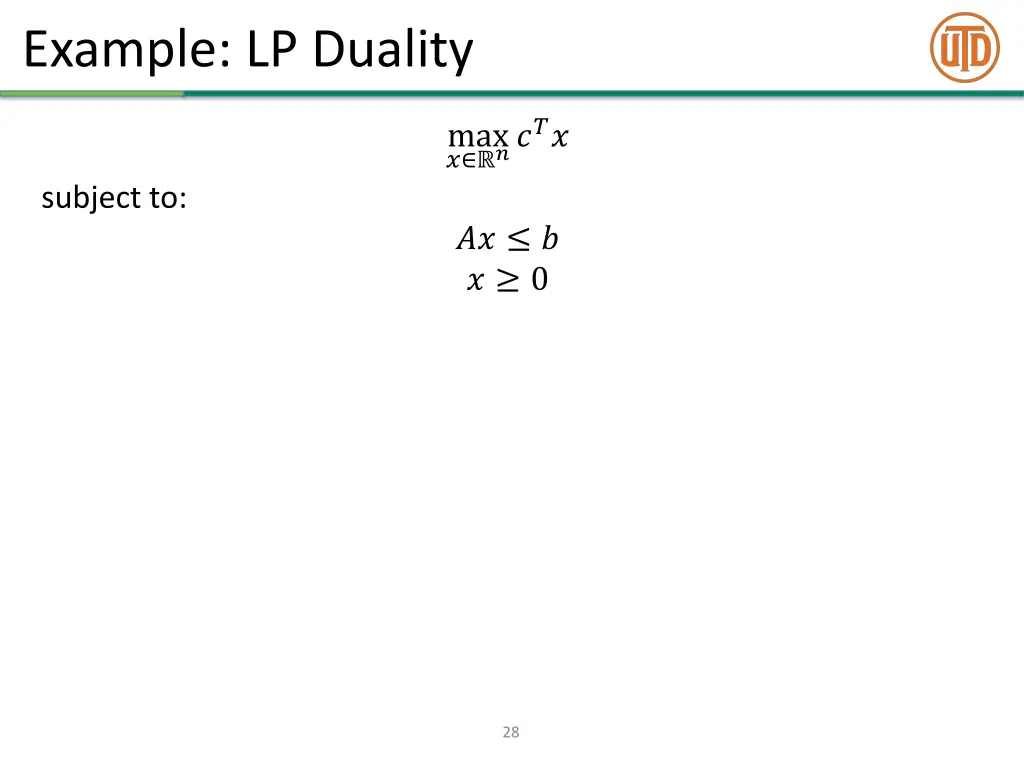 example lp duality