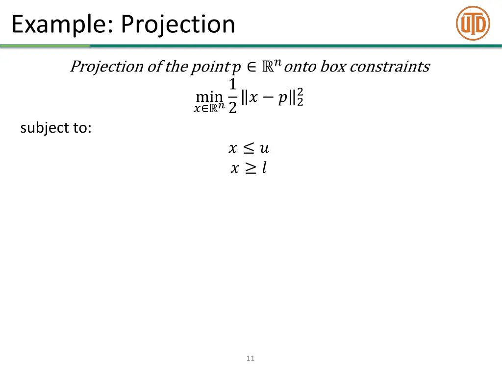 example projection