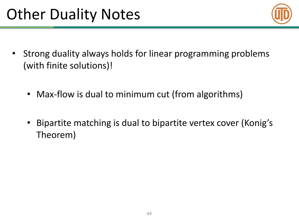 other duality notes