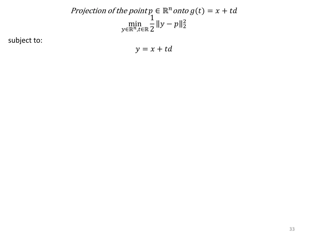 projection of the point onto 1 2 1