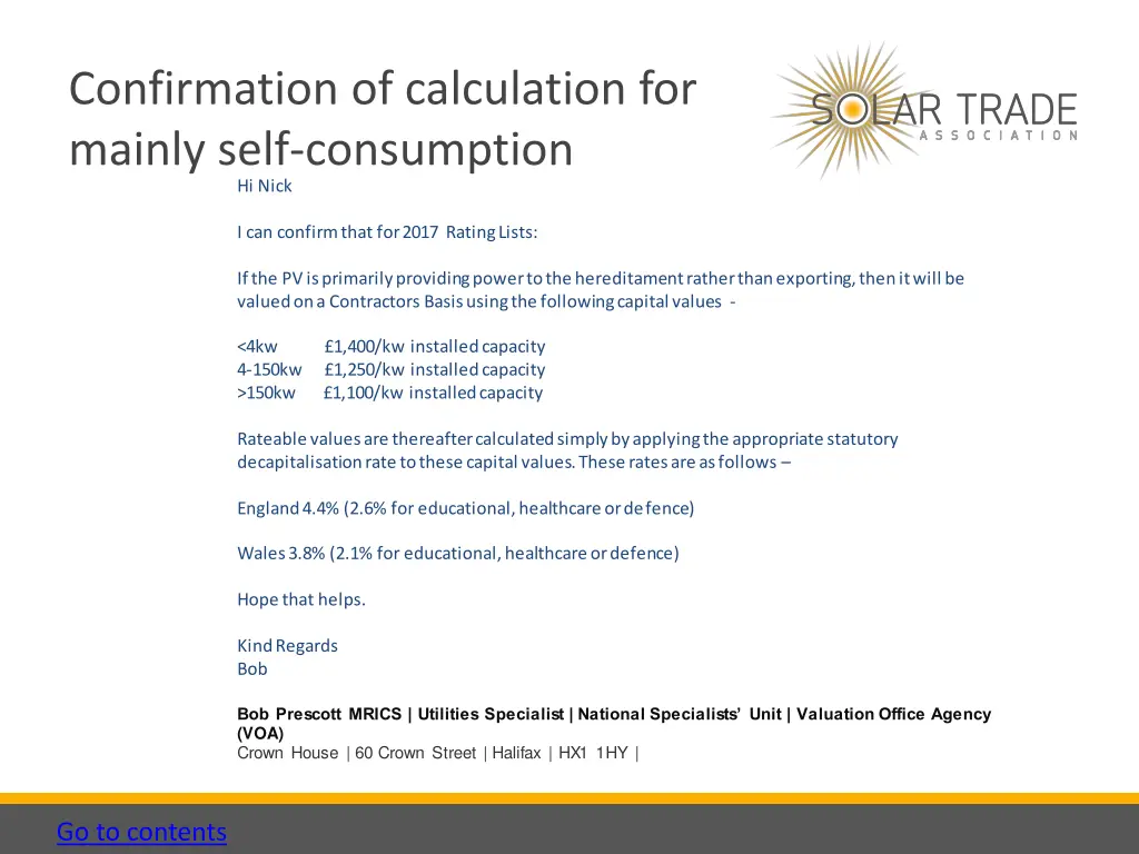 confirmation of calculation for mainly self