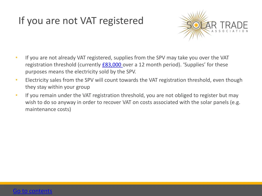 if you are not vat registered