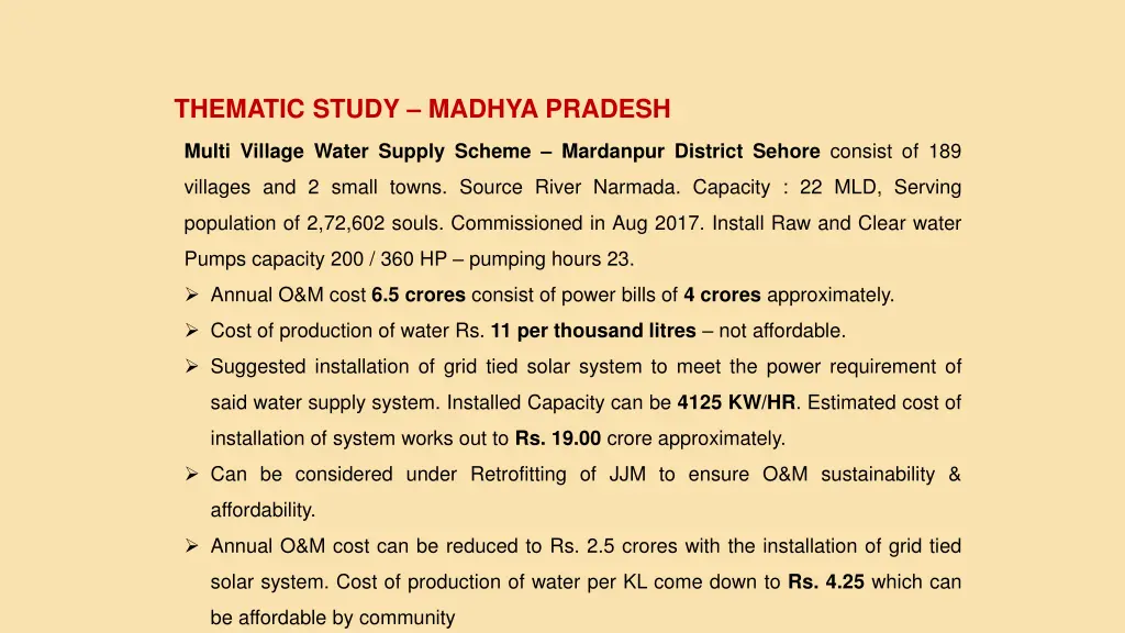 thematic study madhya pradesh