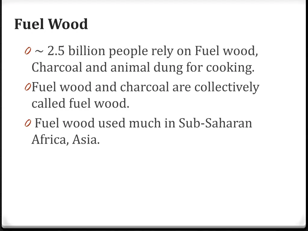 fuel wood