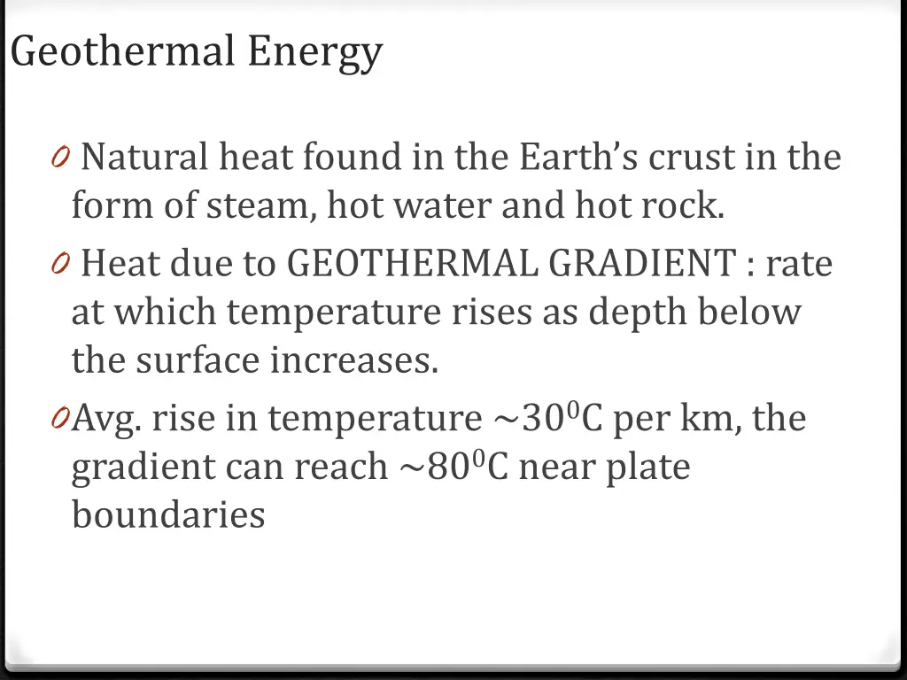 geothermal energy