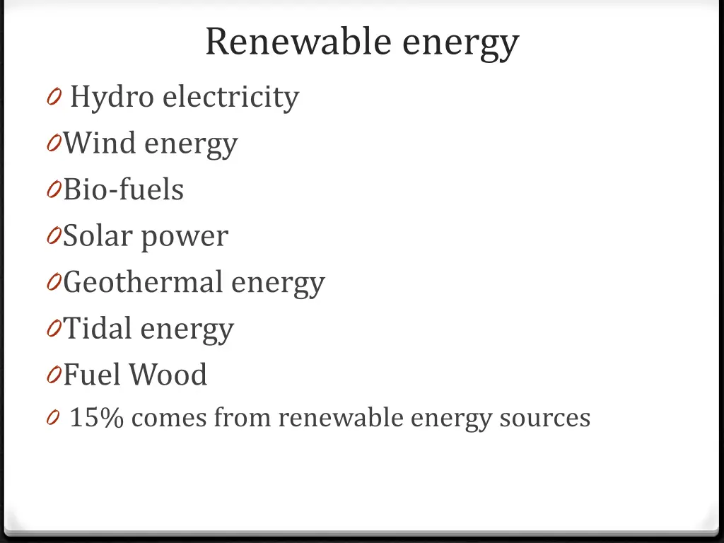 renewable energy