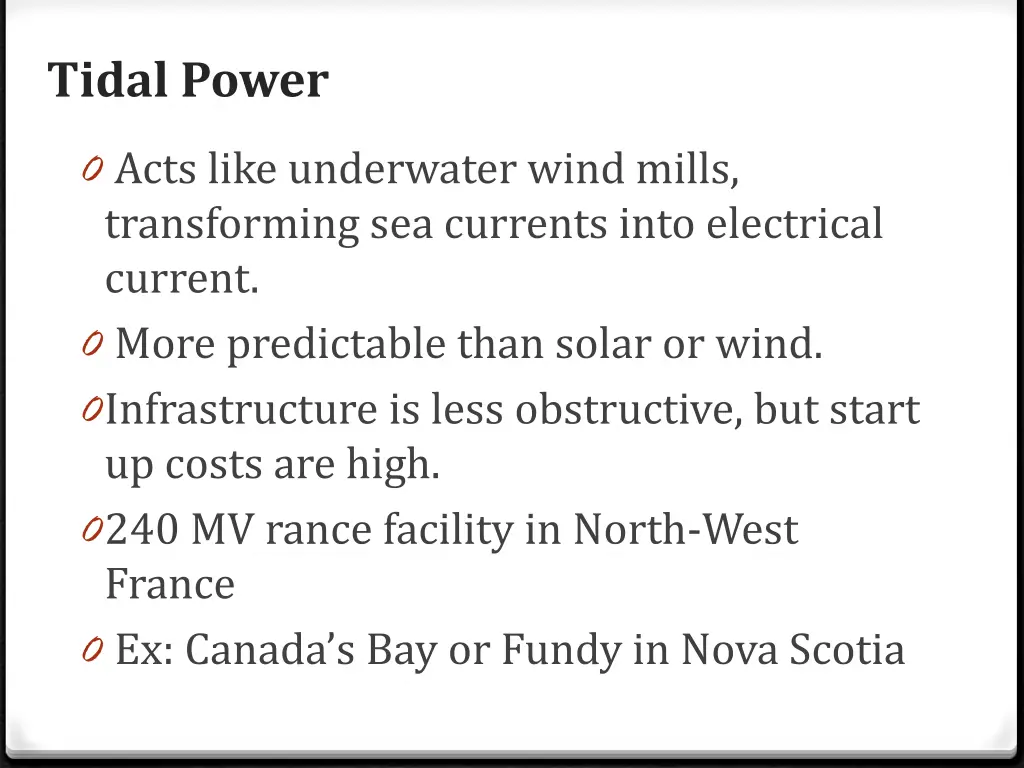 tidal power