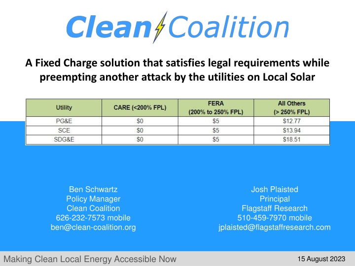 a fixed charge solution that satisfies legal