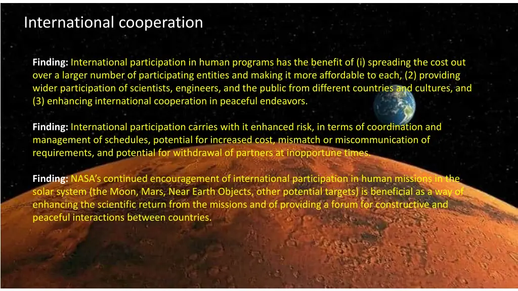 international cooperation