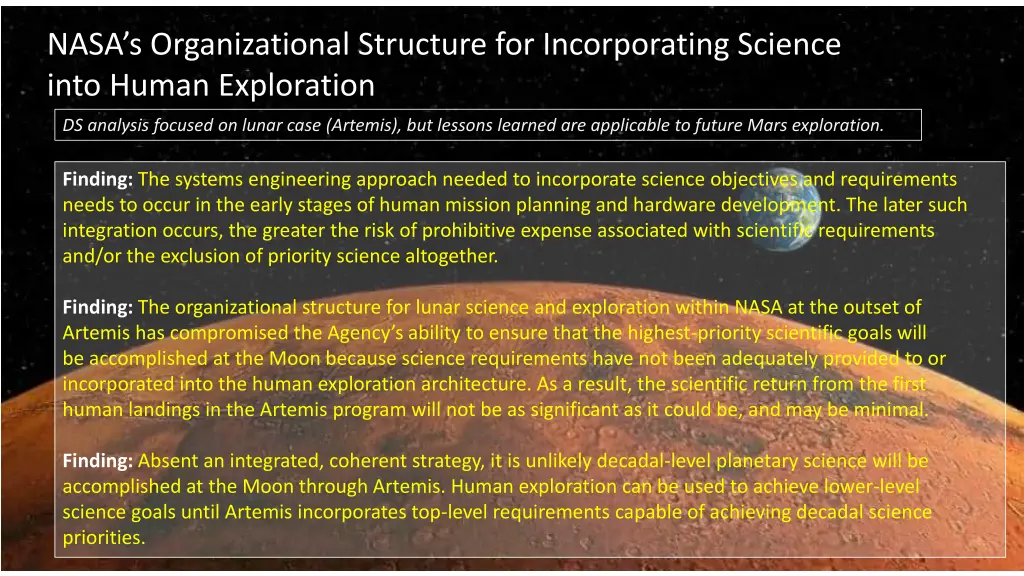 nasa s organizational structure for incorporating