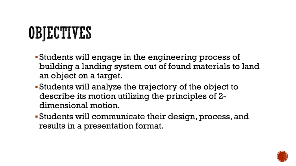 objectives