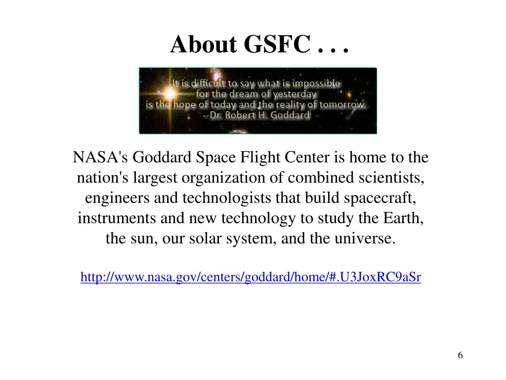 about gsfc