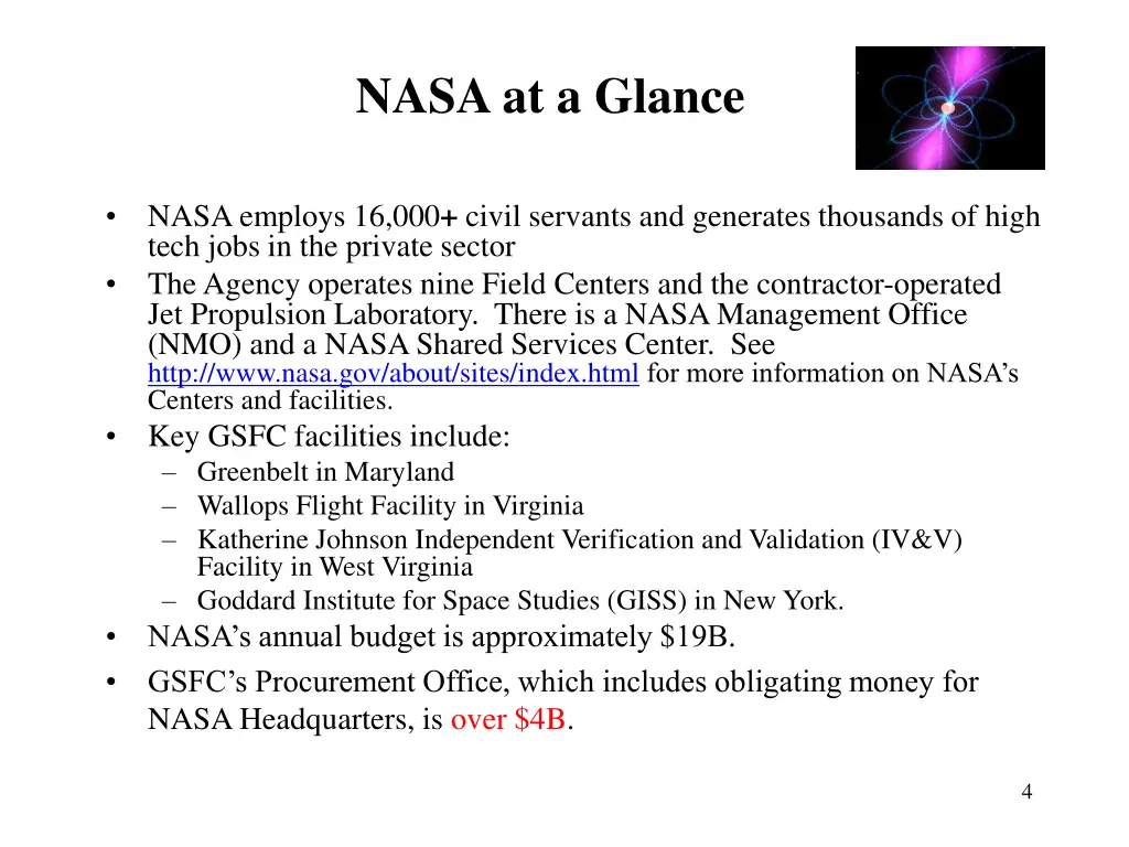 nasa at a glance