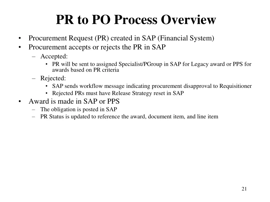 pr to po process overview