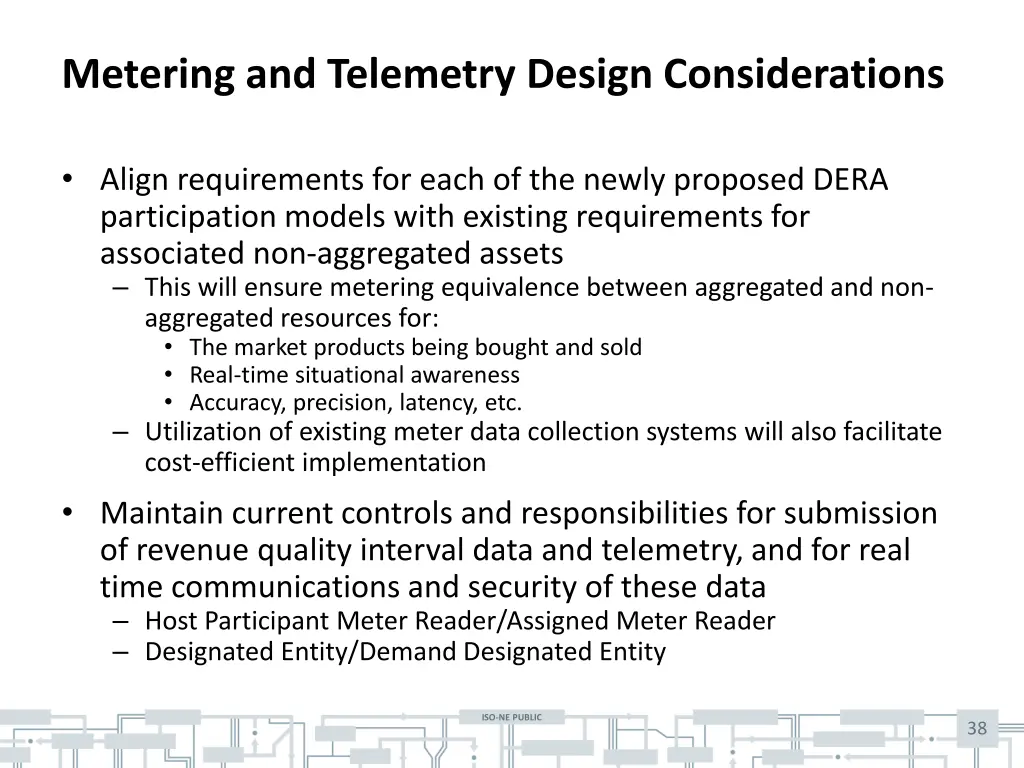 metering and telemetry design considerations