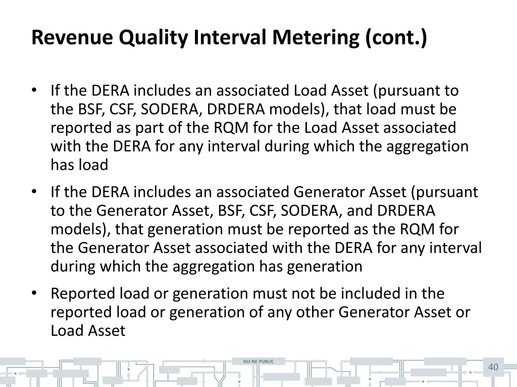 revenue quality interval metering cont