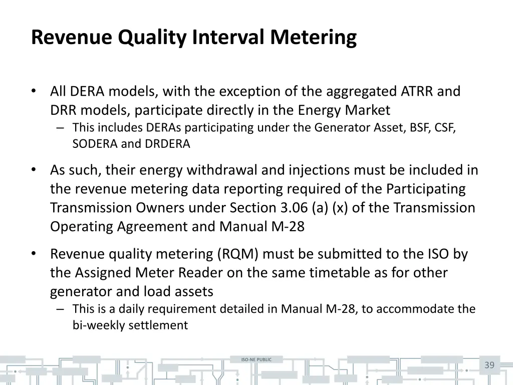 revenue quality interval metering