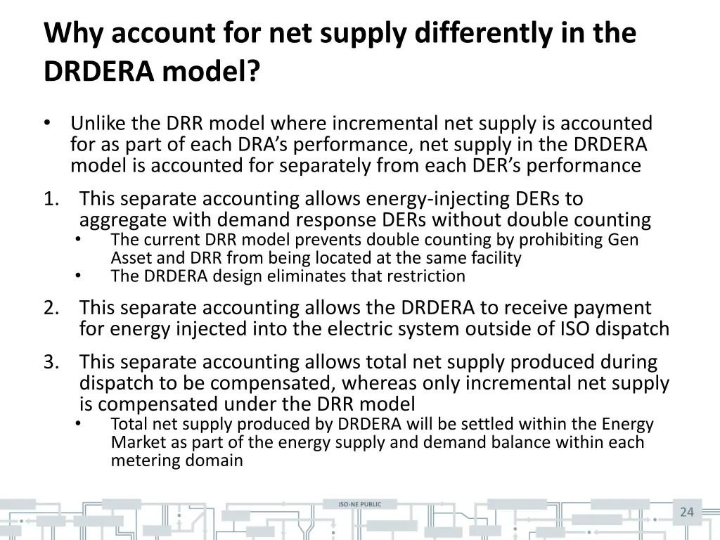 why account for net supply differently