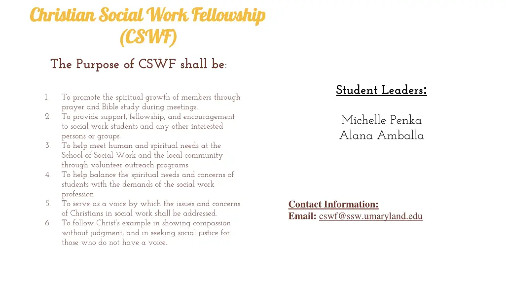 christian social work fellowship christian social