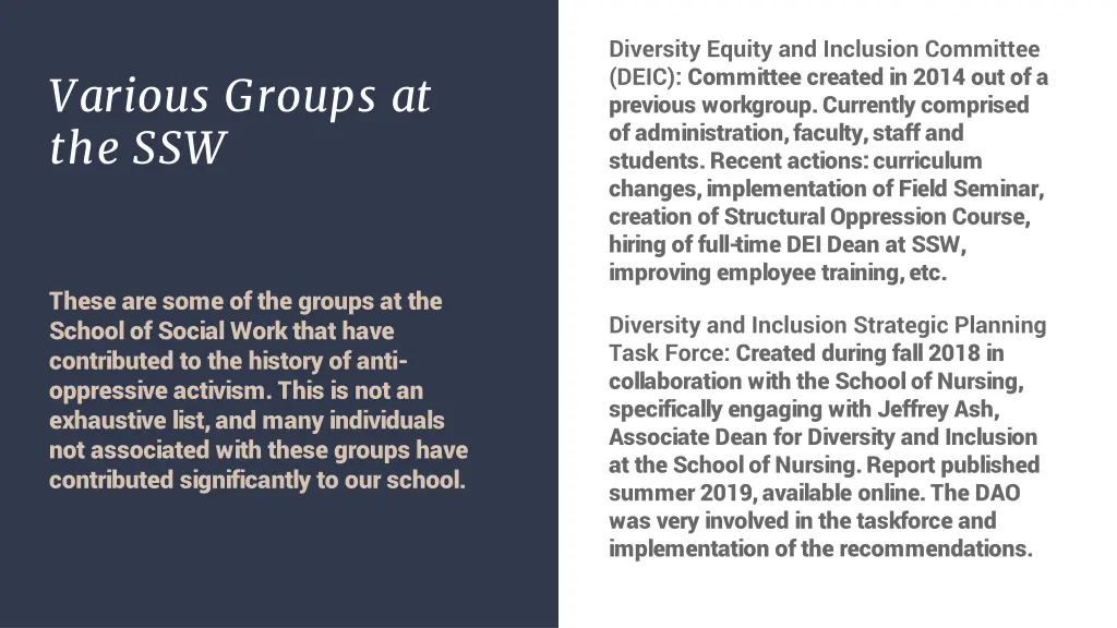 diversity equity and inclusion committee deic