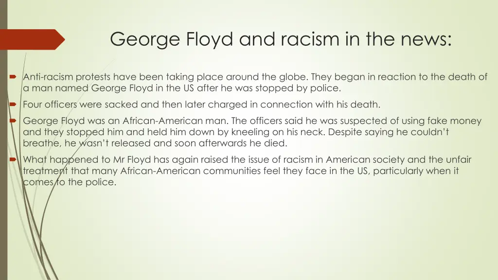 george floyd and racism in the news