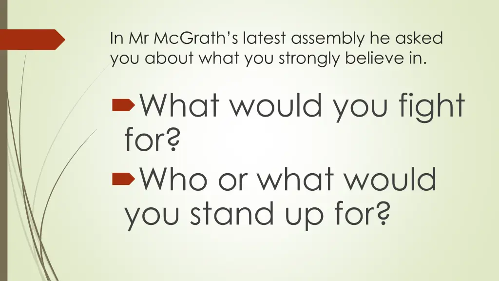 in mr mcgrath s latest assembly he asked