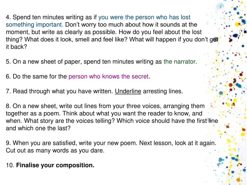 4 spend ten minutes writing as if you were