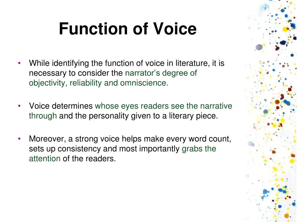 function of voice