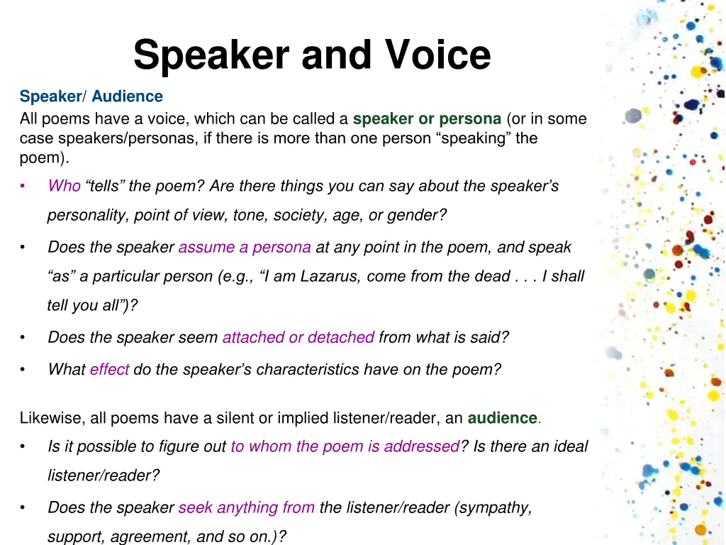 speaker and voice