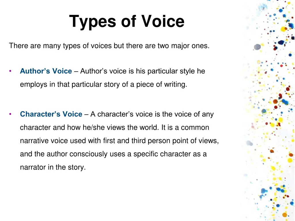 types of voice