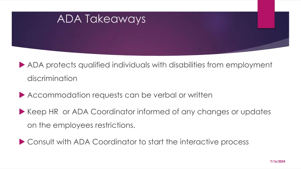 ada takeaways