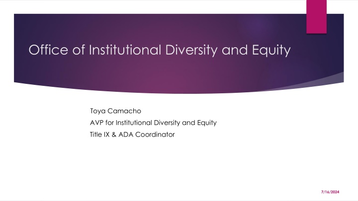 office of institutional diversity and equity