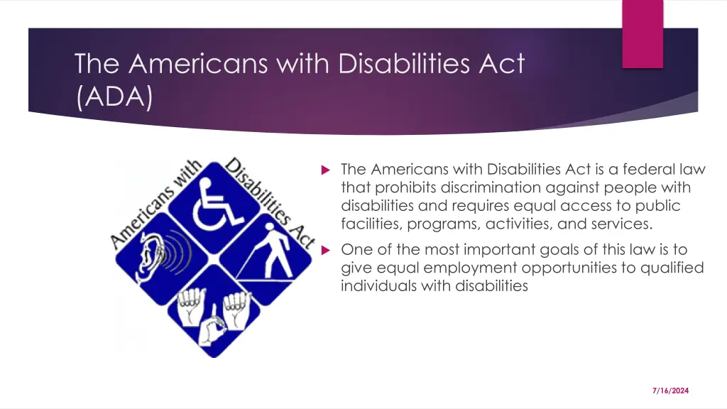 the americans with disabilities act ada