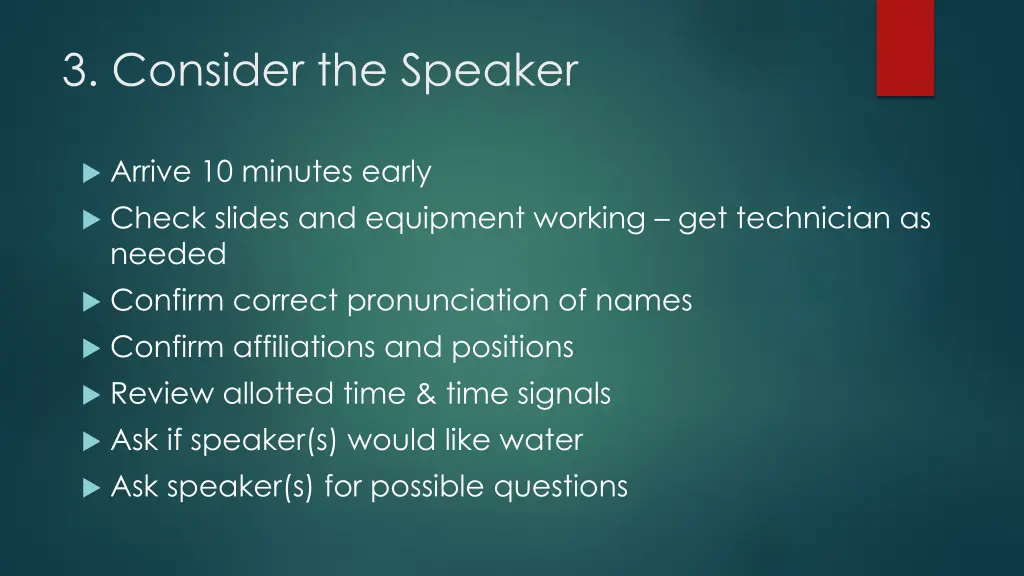 3 consider the speaker