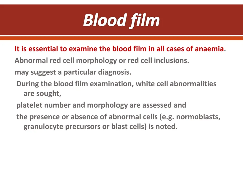 blood film