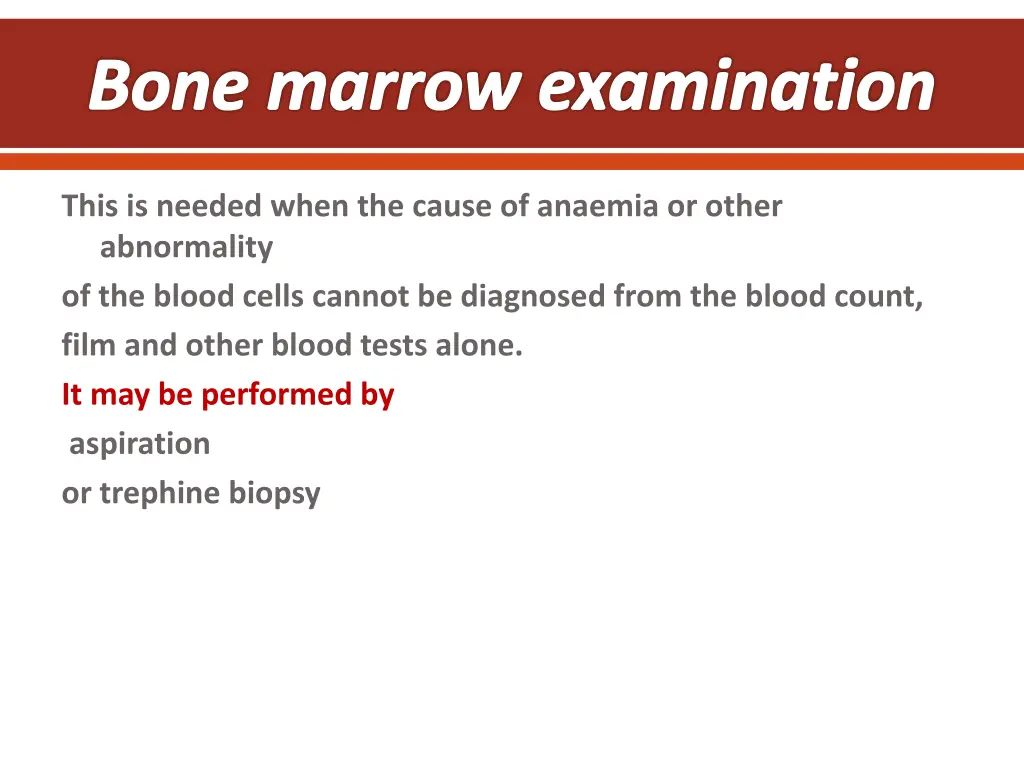 bone marrow examination