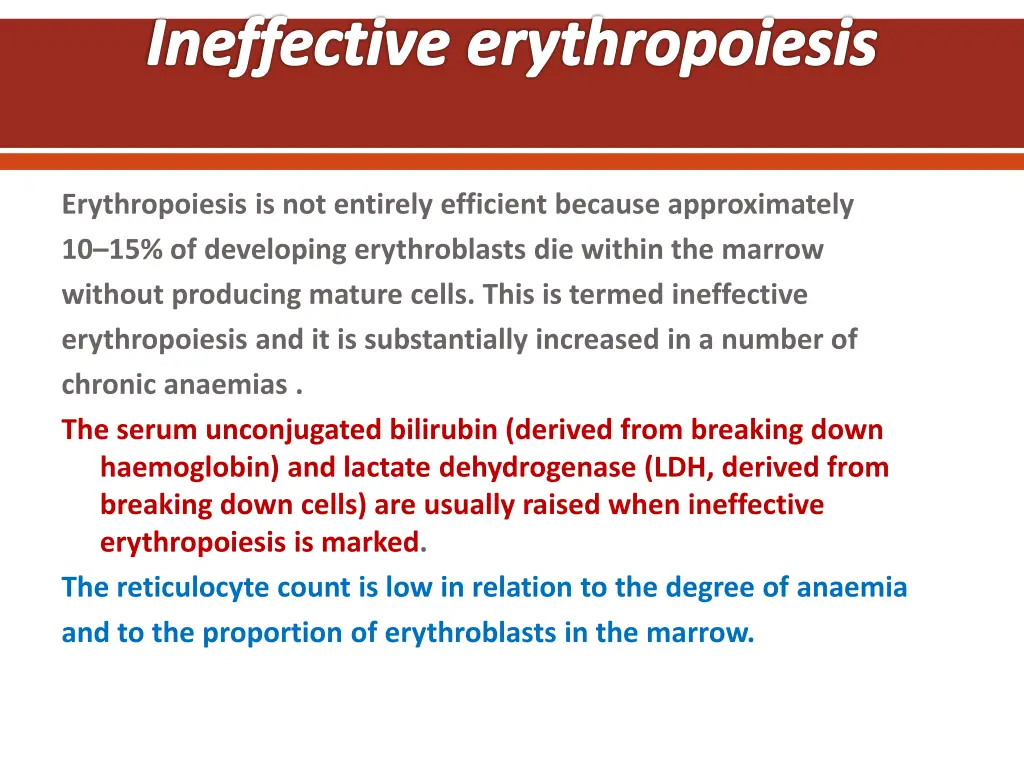 ineffective erythropoiesis