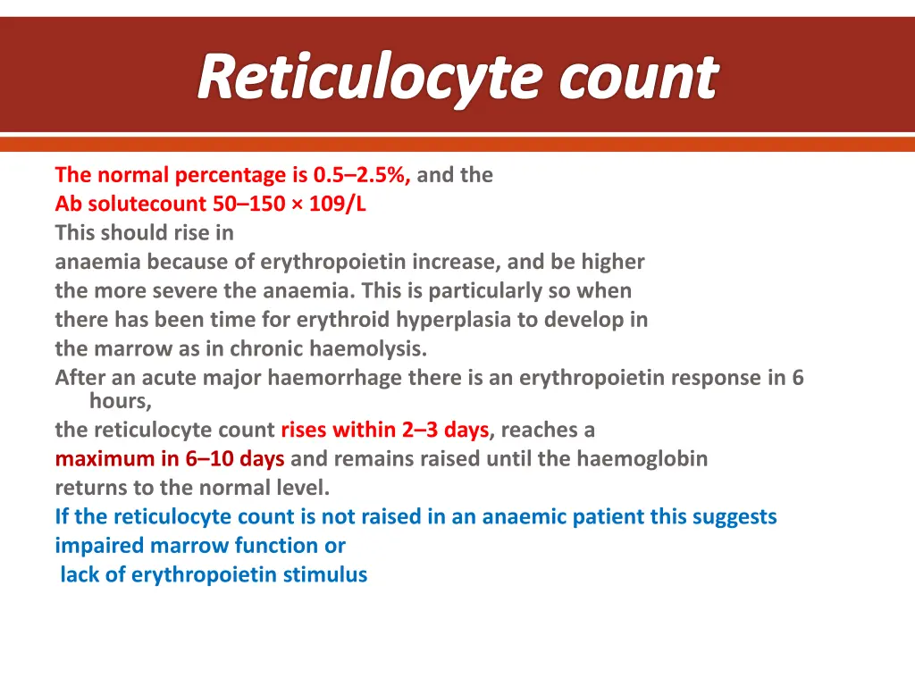 reticulocyte count