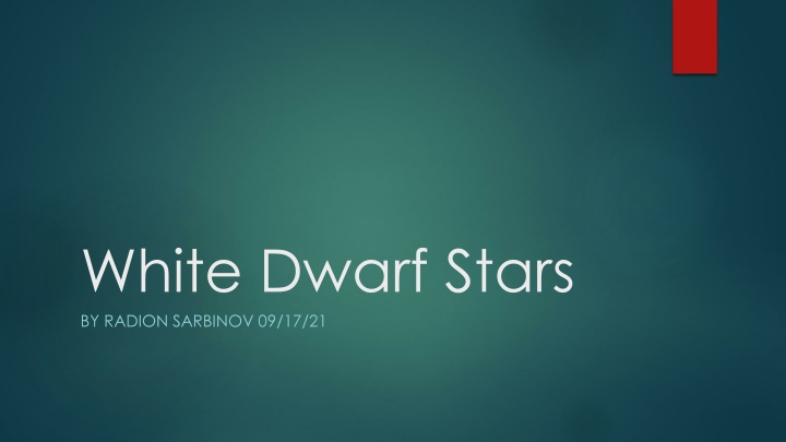 white dwarf stars by radion sarbinov 09 17 21