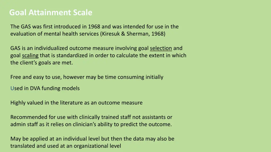 goal attainment scale