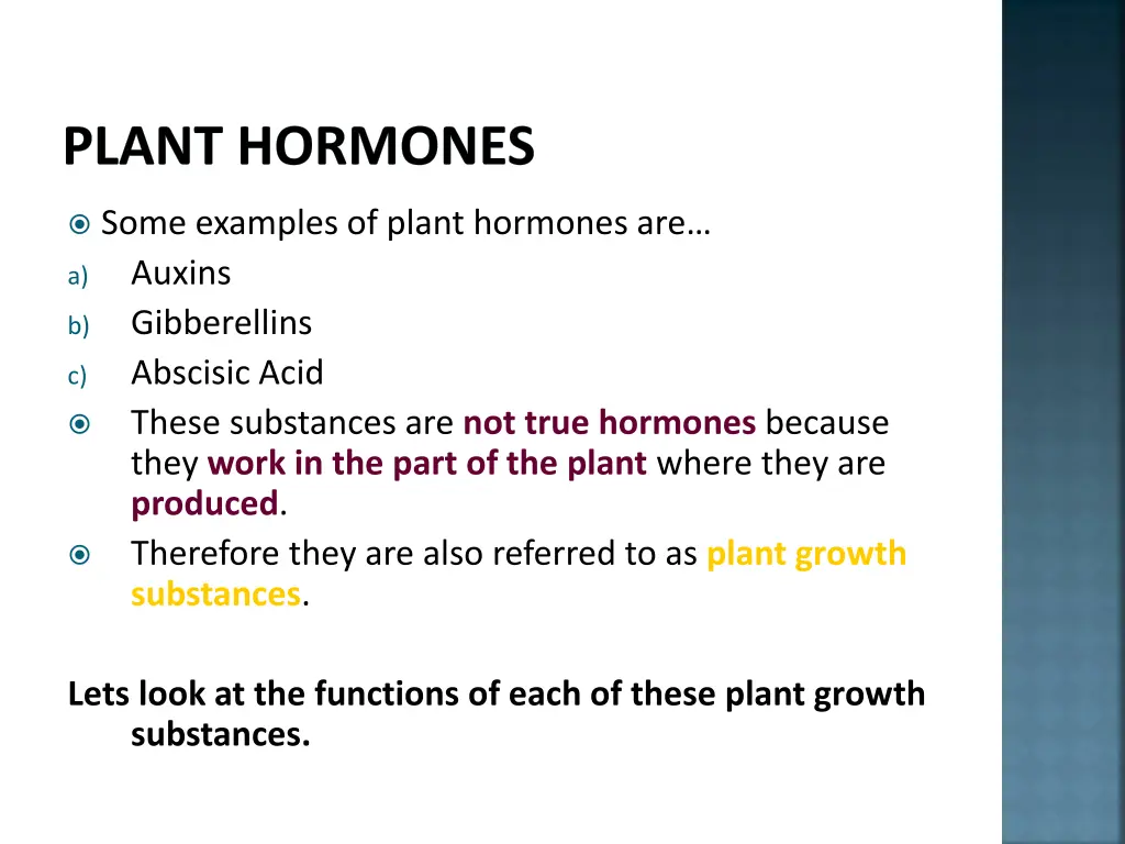 plant hormones