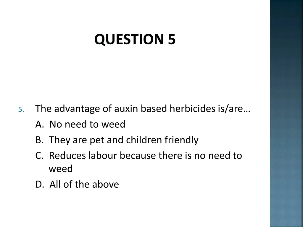 question 5